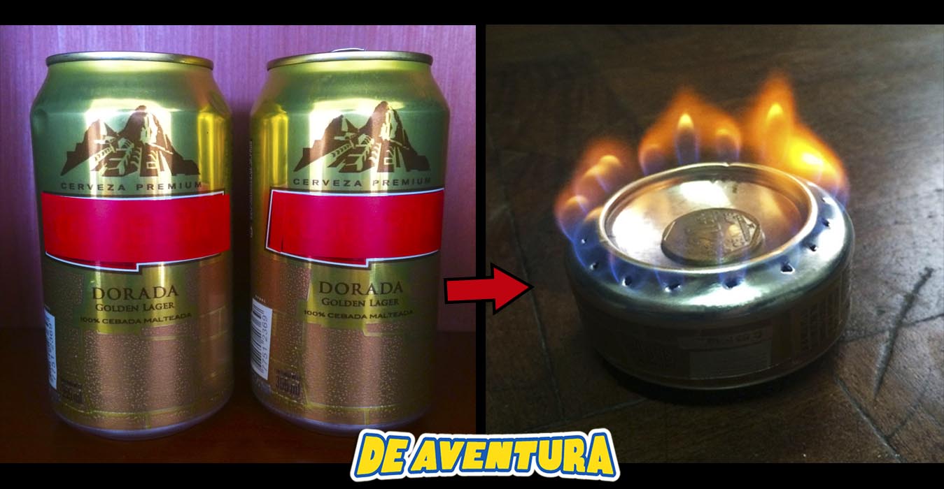 Supervivencia de Aventura: Como hacer una cocina con 2 latas de aluminio