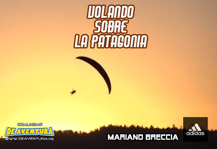 Volando en parapente sobre la Patagonia