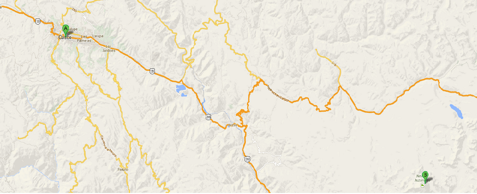 Ruta para llegar al Nevado Ausangate